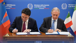 Монгол, Итали хоёр улс эрдэс баялгийн чиглэлээр хамтран ажиллах тухай хамтарсан мэдэгдэл гаргалаа